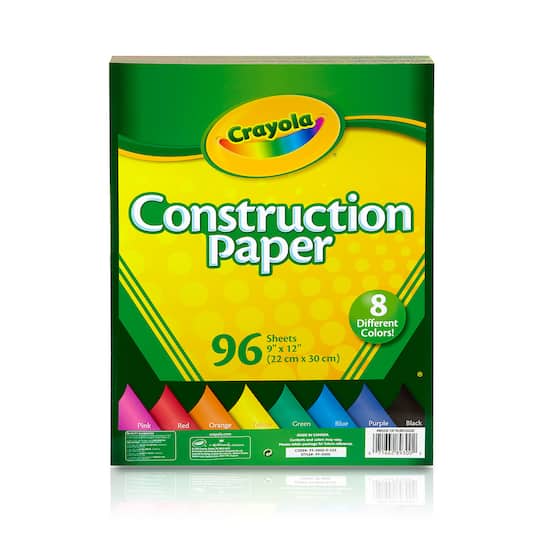 Crayola; 12 Packs: 96 ct. (1,152 total) Crayola® Construction Paper; Category:Construction Paper; Image:1